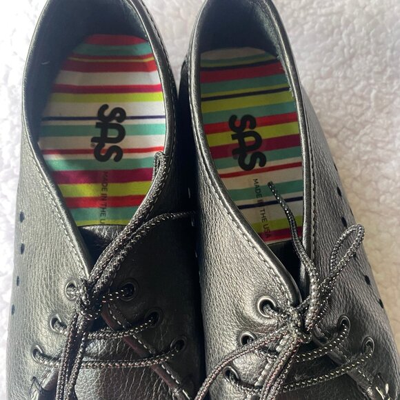 New SAS Black Breezy Lace-up Moccacin size 5.5 M - Picture 14 of 16
